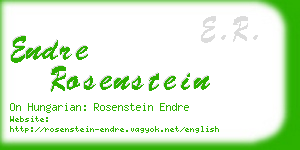 endre rosenstein business card